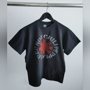 Black Gildan Red Hot Chilli Peppers Graphic Y2K T-Shirt Medium